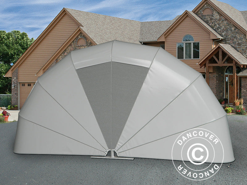 Garage tunnel pliant (Moto), 1,4x3,6x1,8m, gris