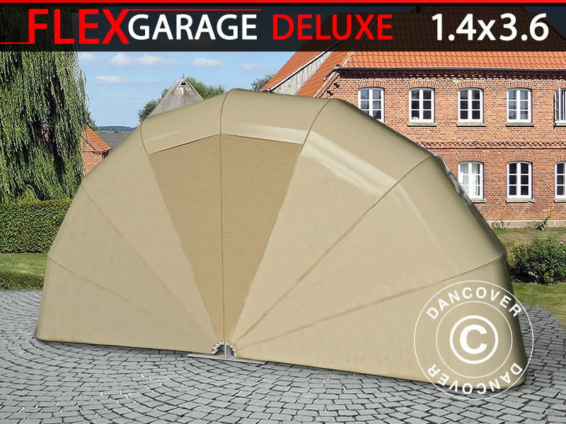 Faltgarage (Motorrad), 1,4x3,6x1,8m, beige