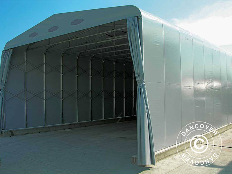 Capannone tenda Maxi Box, 6x8,24x3,86m, Grigio