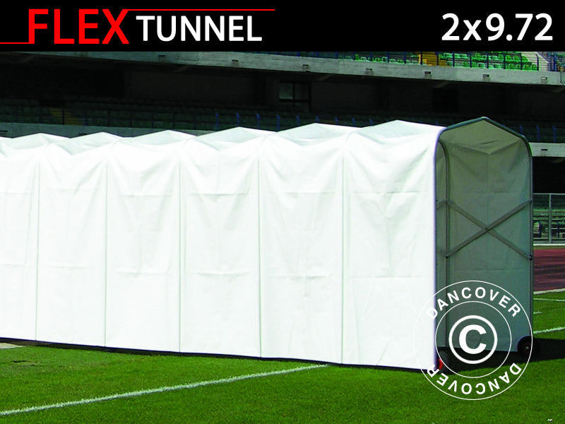 Faltbarer Spielertunnel, 2x9,27x2,2m, Weiß