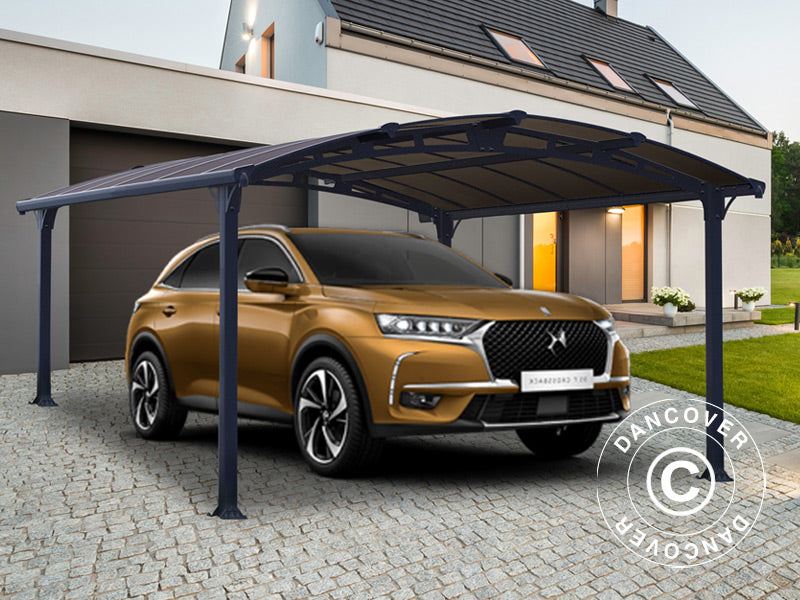 Tettoia per auto Arcadia, Palram/Canopia, 3,59x4,35m, Grigio
