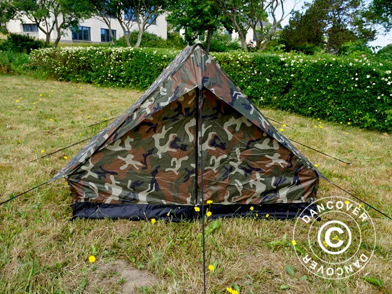 Camouflage-Zelt Woodland MINI PACK, 2 Personen