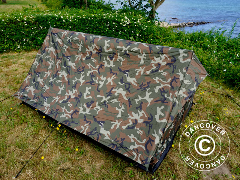 Camouflage-Zelt Woodland MINI PACK, 2 Personen