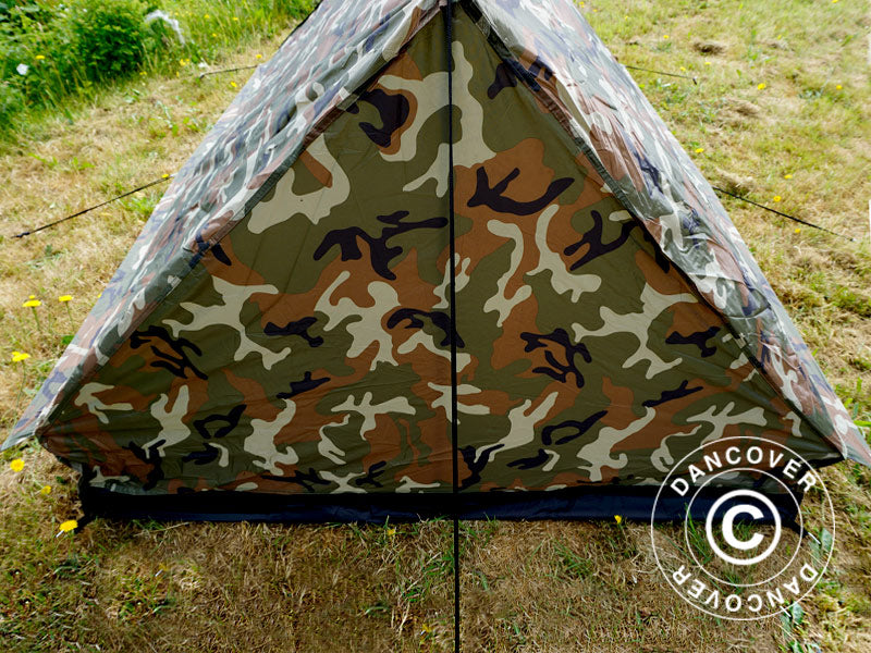 Camouflage-Zelt Woodland MINI PACK, 2 Personen