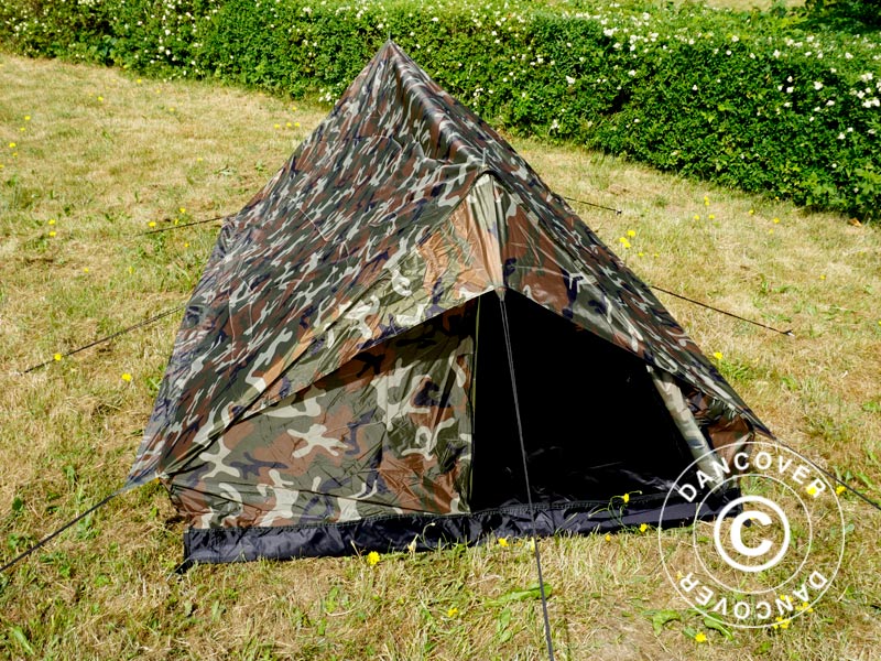 Camouflage-Zelt Woodland MINI PACK, 2 Personen