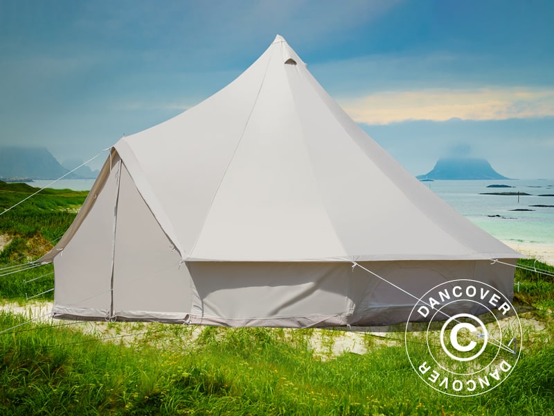 Tente cloche pour le glamping, TentZing®, 5x5m, 6 personnes, Sable