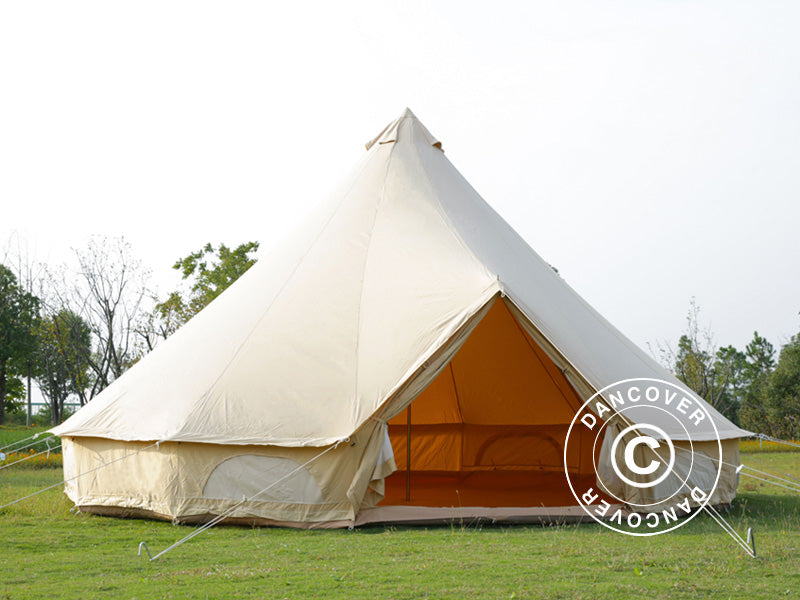 Tenda a campana per glamping, TentZing®, 7x7m, 10 Persone, Sabbia