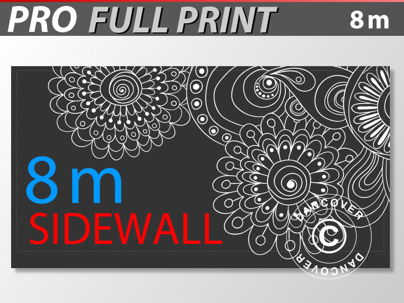 Bedruckte Seitenwand 8m für FleXtents PRO
