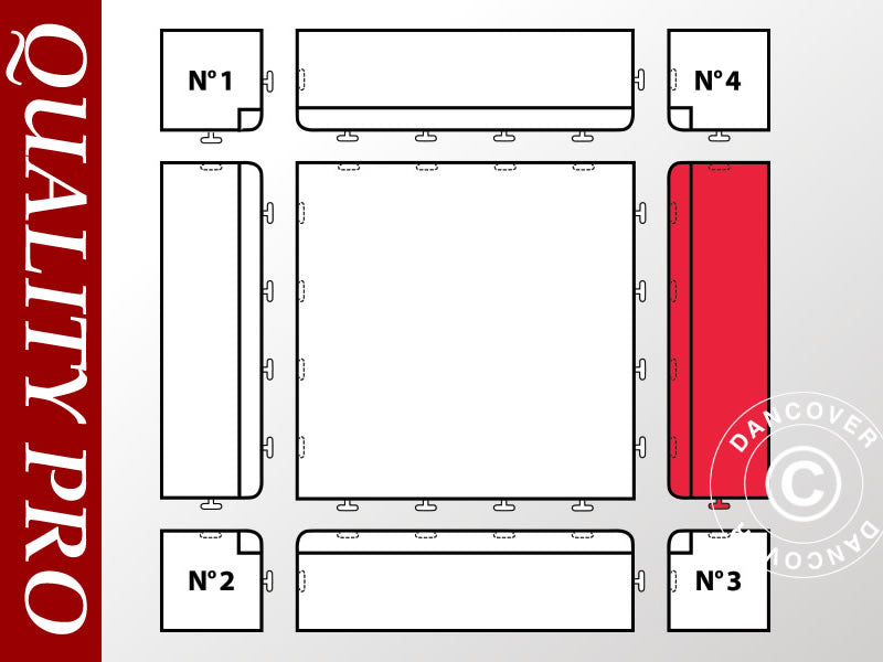 Kantenabschluss Rechts, anthrazit