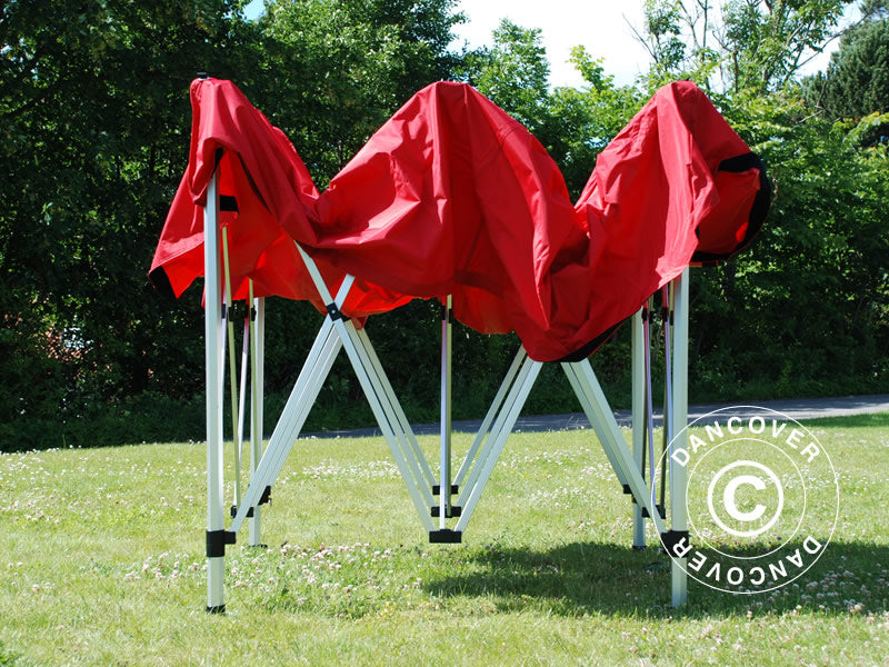 Tente pliante FleXtents Xtreme 50 3x3m Rouge, avec 4 cotés