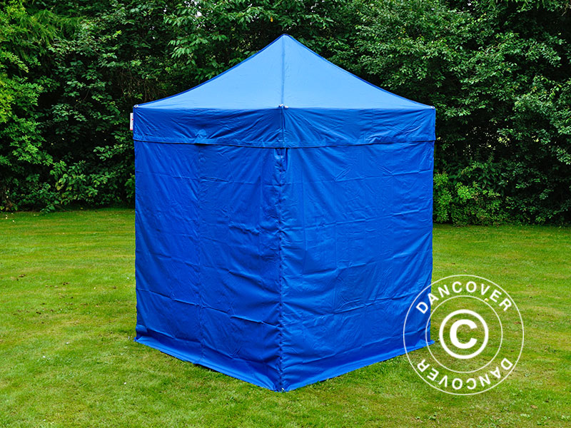 Tente pliante FleXtents PRO 2x2m Bleu, avec 4 cotés