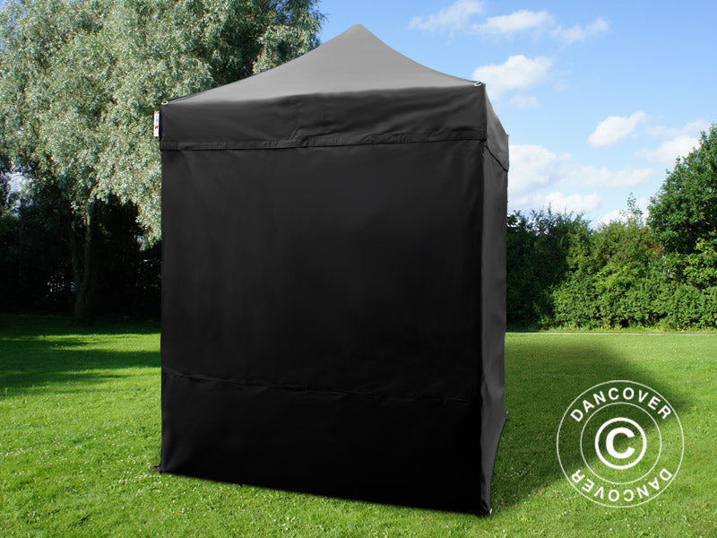 Tente pliante FleXtents PRO 2x2m Noir, avec 4 cotés