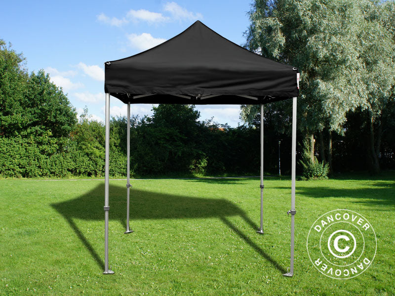 Tente pliante FleXtents PRO 2x2m Noir, avec 4 cotés