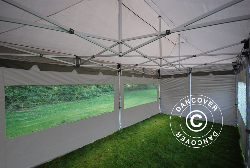 Gazebo pieghevole FleXtents PRO 3x6m Latte, incl. 6 fianchi
