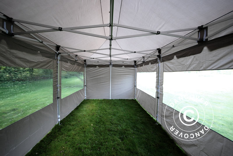 Gazebo pieghevole FleXtents PRO 3x6m Latte, incl. 6 fianchi