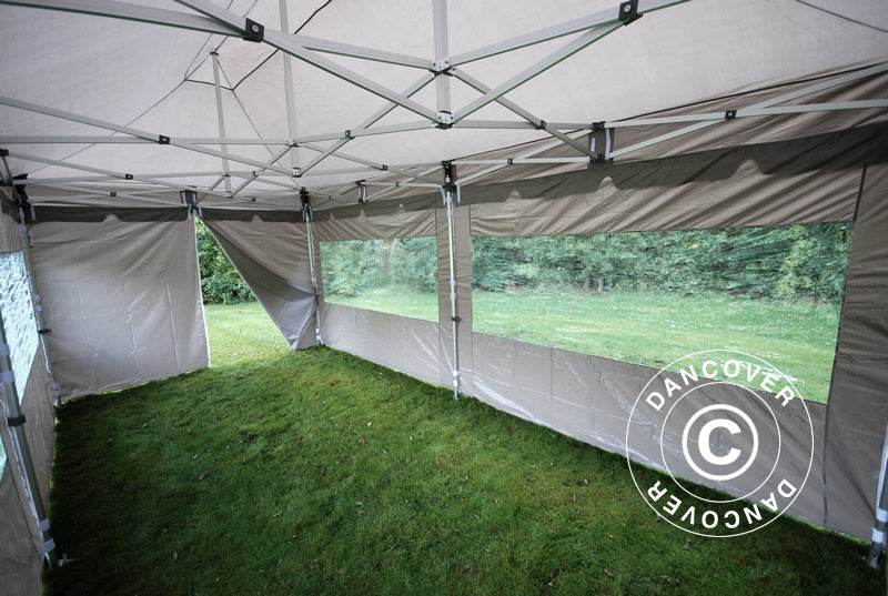 Gazebo pieghevole FleXtents PRO 3x6m Latte, incl. 6 fianchi