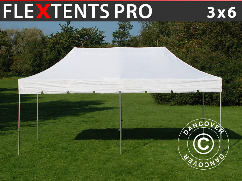 Tente Pliante FleXtents PRO "Peaked" 3x6m Blanc