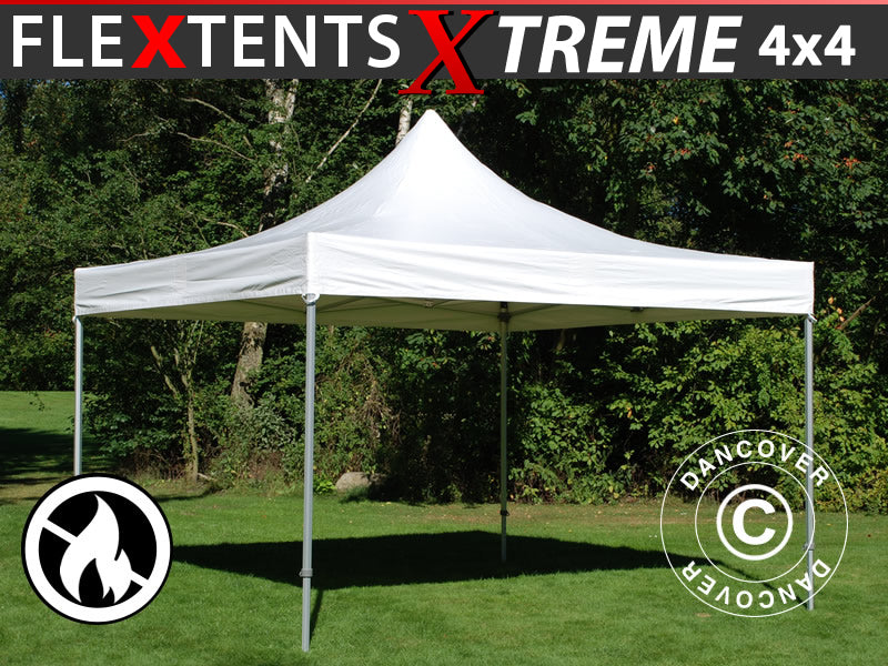 Faltzelt FleXtents Xtreme 50 Heavy Duty 4x4m, Weiß