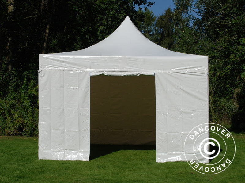 Faltzelt FleXtents Xtreme 50 Heavy Duty 4x4 m, Weiß mit 4 Seitenwänden