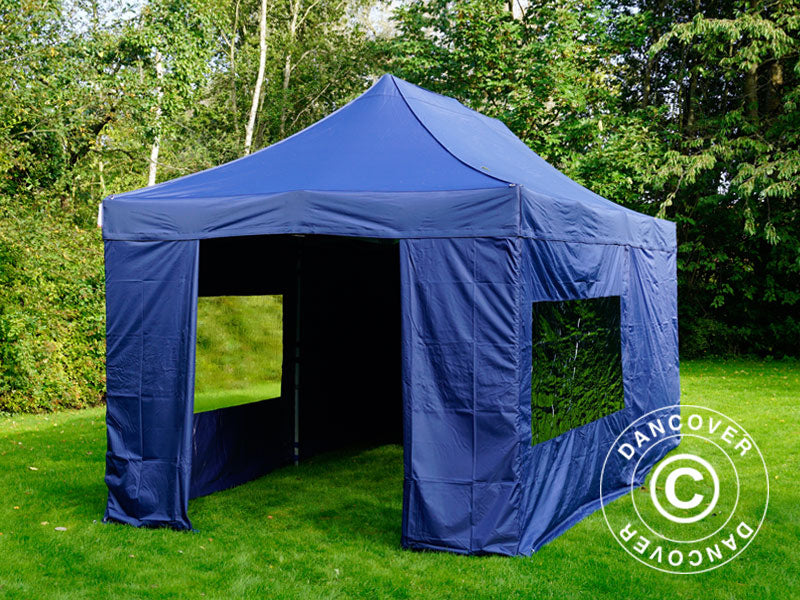 Tente pliante FleXtents Xtreme 50 3x6m Bleu foncé, avec 6 cotés