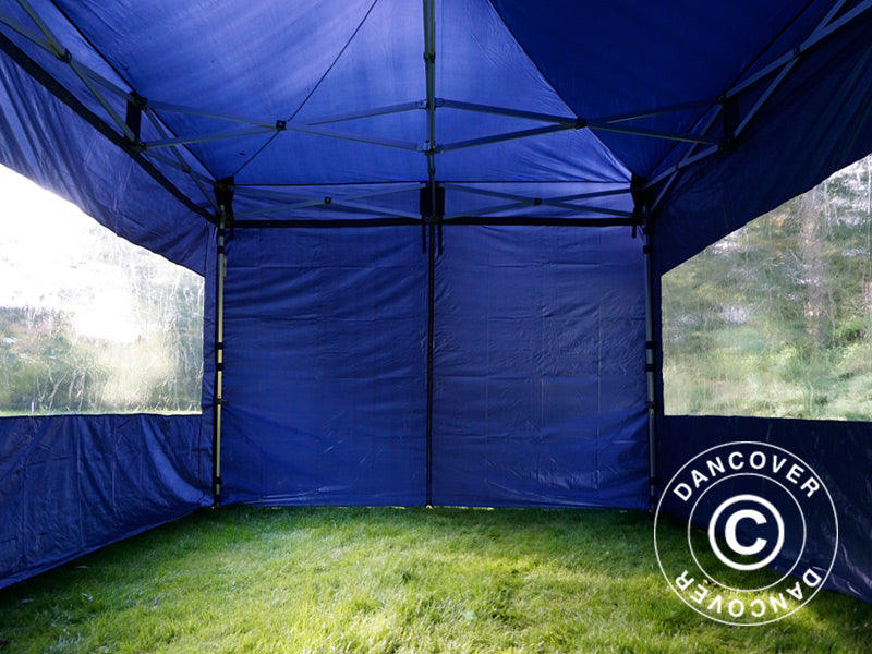 Tente pliante FleXtents Xtreme 50 3x6m Bleu foncé, avec 6 cotés
