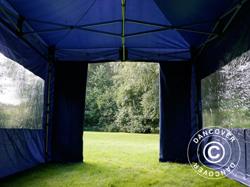 Tente pliante FleXtents Xtreme 50 3x6m Bleu foncé, avec 6 cotés