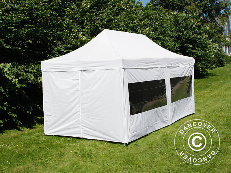 Tente Pliante FleXtents PRO 3x6m Blanc, avec 6 cotés