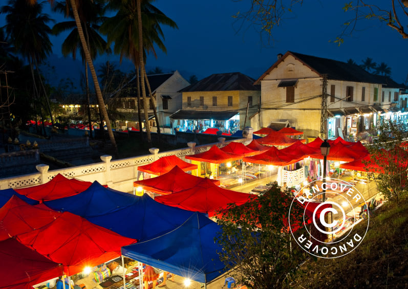 Gazebo pieghevole FleXtents PRO 3x6m Rosso, inclusi 6 fianchi