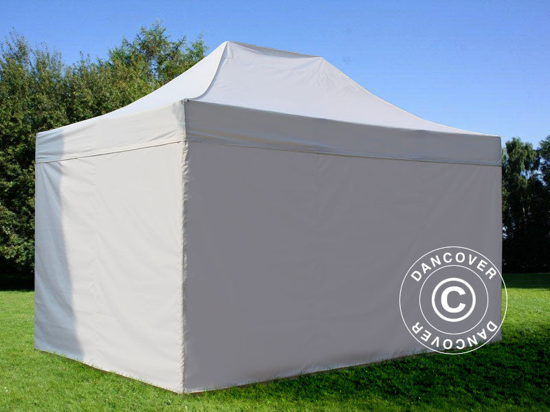 Faltzelt FleXtents PRO 3x4,5m Weiß, mit 4 Seitenwänden