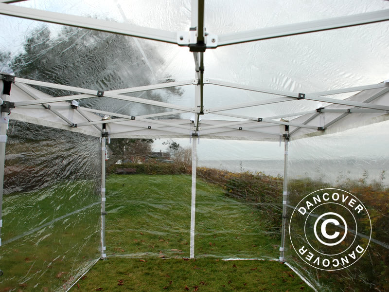 Gazebo pieghevole FleXtents Xtreme 50 3x6m Trasparente, inclusi 6 fianchi