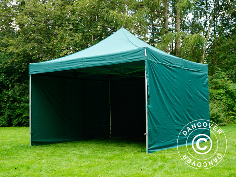 Faltzelt FleXtents Xtreme 50 4x4m Grün, mit 4 Seitenwänden