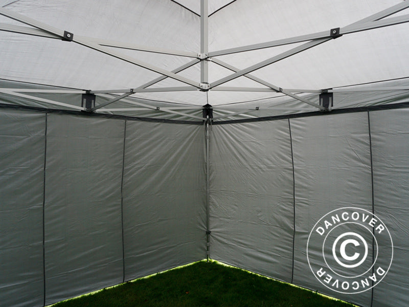 Tente pliante FleXtents Xtreme 50 4x4m Gris, avec 4 cotés