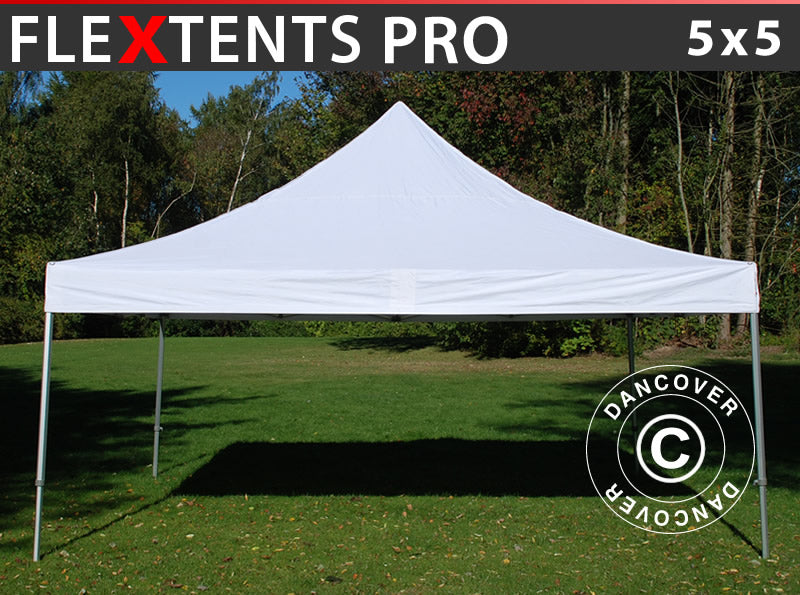 Tente pliante FleXtents PRO 5x5m Blanc