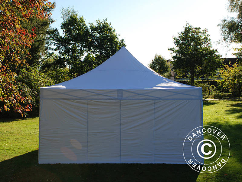 Tente pliante FleXtents PRO 5x5m Blanc, avec 4 cotés