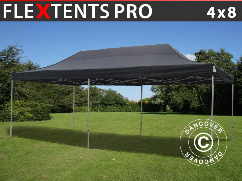 Tente pliante FleXtents PRO 4x8m Noir