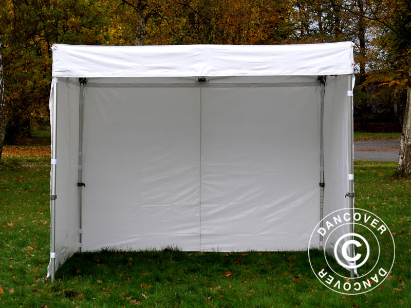 Gazebo rapido FleXtents® PRO Exhibition  con pareti laterali, 3x3m, Bianco, Ritardante di Fiamma