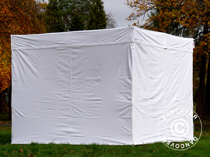 Gazebo rapido FleXtents® PRO Exhibition  con pareti laterali, 3x3m, Bianco, Ritardante di Fiamma