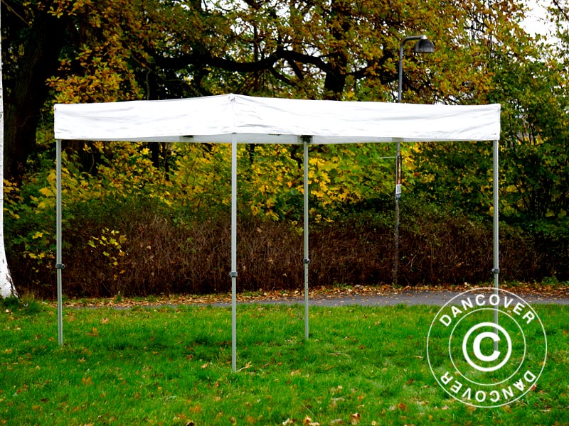 Gazebo rapido FleXtents® PRO Exhibition  con pareti laterali, 3x3m, Bianco, Ritardante di Fiamma