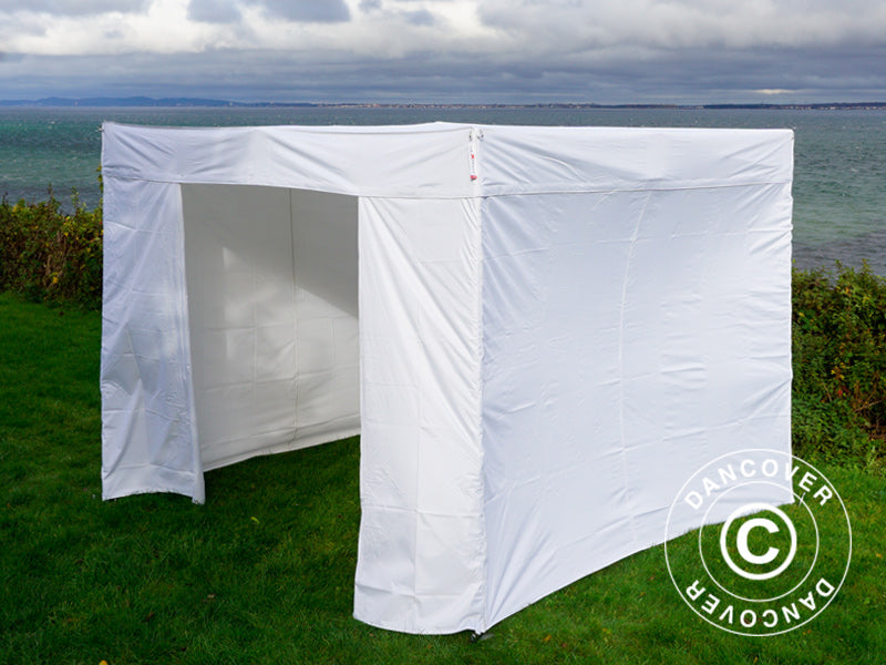 Gazebo rapido FleXtents® PRO Exhibition  con pareti laterali, 3x3m, Bianco, Ritardante di Fiamma