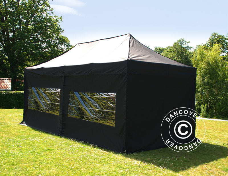 Flext. Pro 3x6m Black Top Frame & sidewalls B1 GL