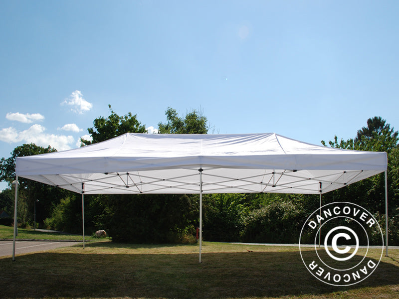 Tente pliante FleXtents PRO 4x8m Blanc, Ignifugé
