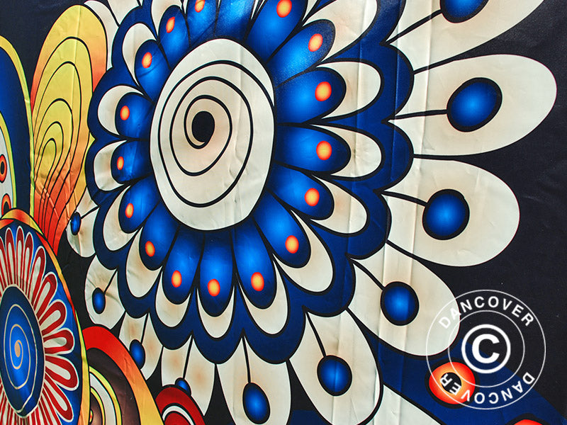 Tente pliante FleXtents PRO avec impression numérique, 4x6m, incl. 4 parois