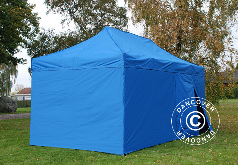 Tente pliante FleXtents Xtreme 60 3x6m Bleu, avec 6 cotés