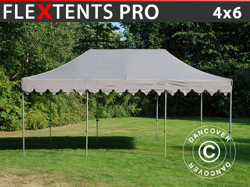 Gazebo pieghevole FleXtents PRO "Morocco" 4x6m Latte