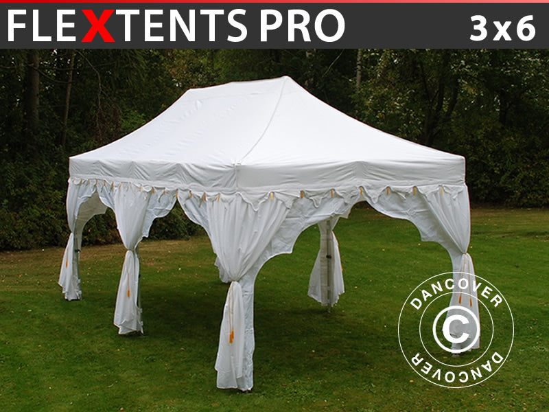 Tente Pliante FleXtents PRO "Raj" 3x6m Blanc/Doré