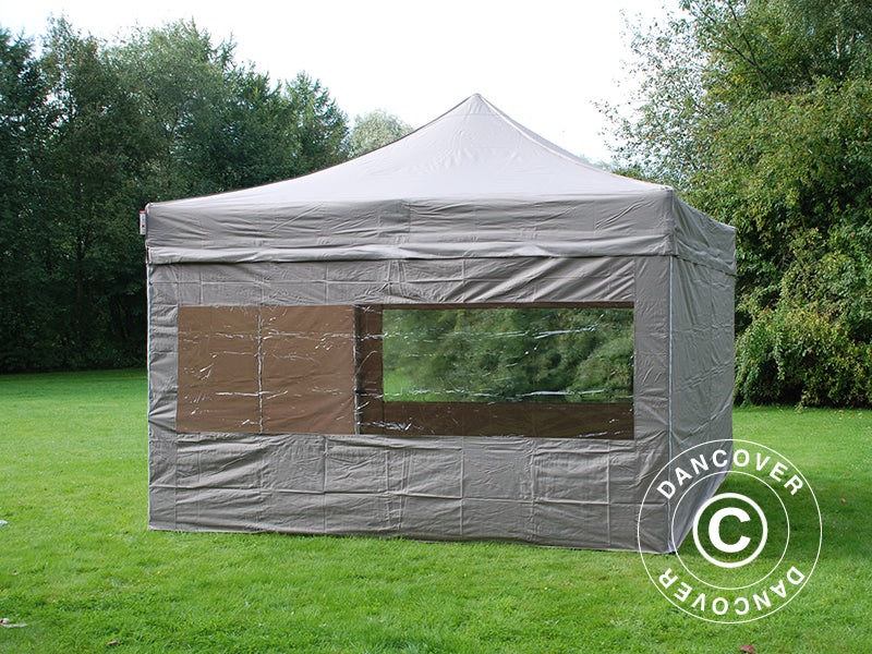 Tente pliante FleXtents PRO 4x4m Latte, avec 4 cotés