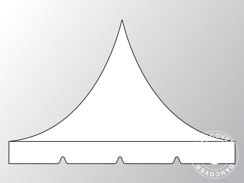 Copertura del tetto per il Gazebo pieghevole FleXtents PRO Pagoda 4x6m, Bianco