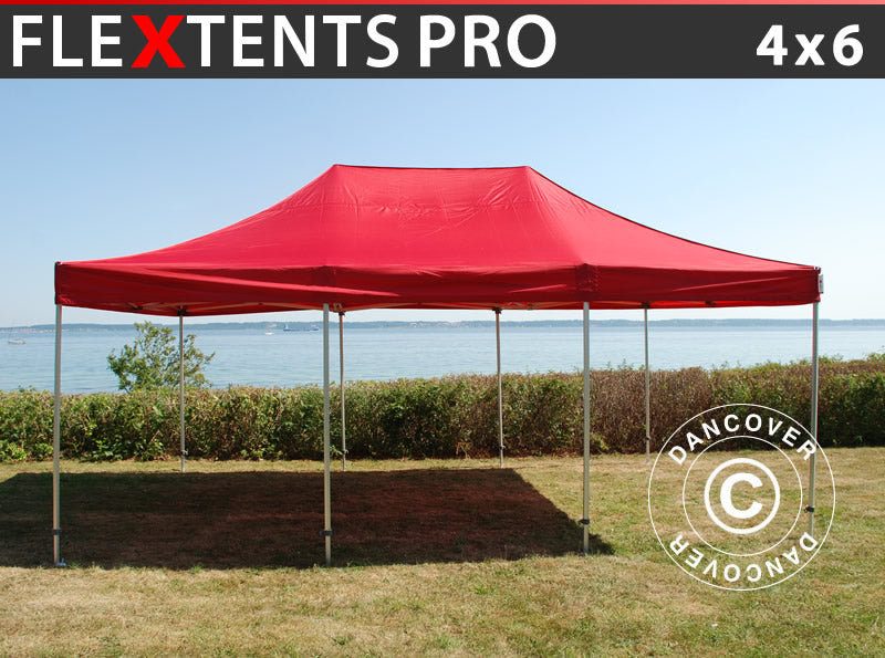 Tente pliante FleXtents PRO 4x6m Rouge