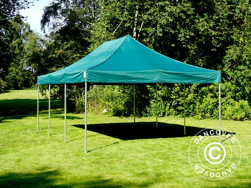 Faltzelt FleXtents Xtreme 50 4x6m Grün, mit 8 Seitenwänden