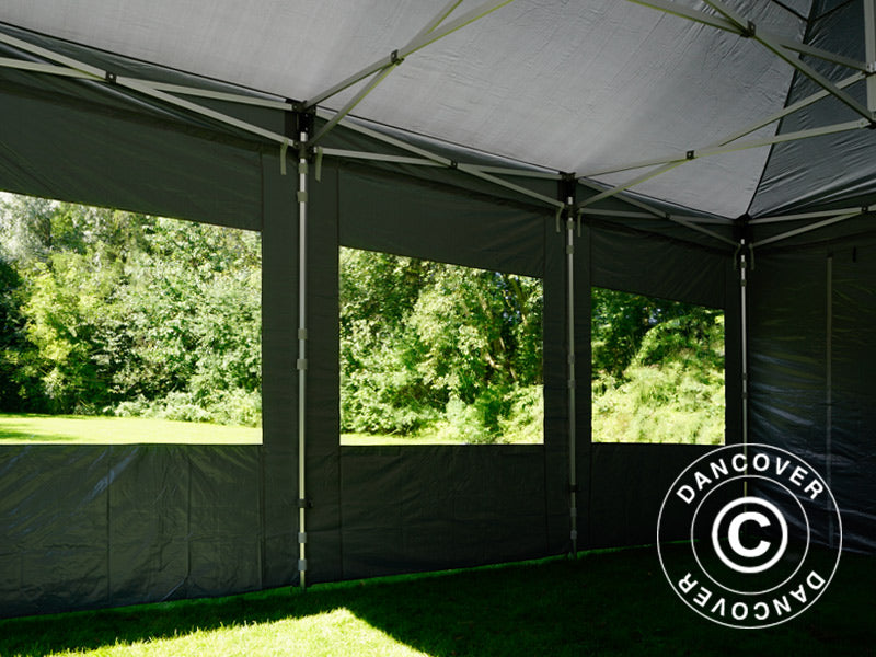Gazebo pieghevole FleXtents Xtreme 50 4x6m Grigio, inclusi 8 fianchi
